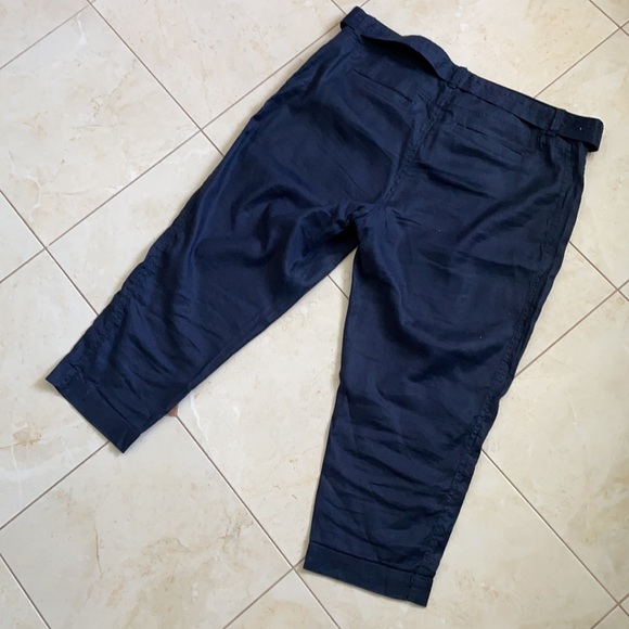 Liverpool Linen Dave Straight Leg Capri 